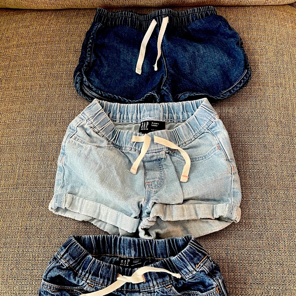 Set of 4t Denim Toddler Girls’ Shorts